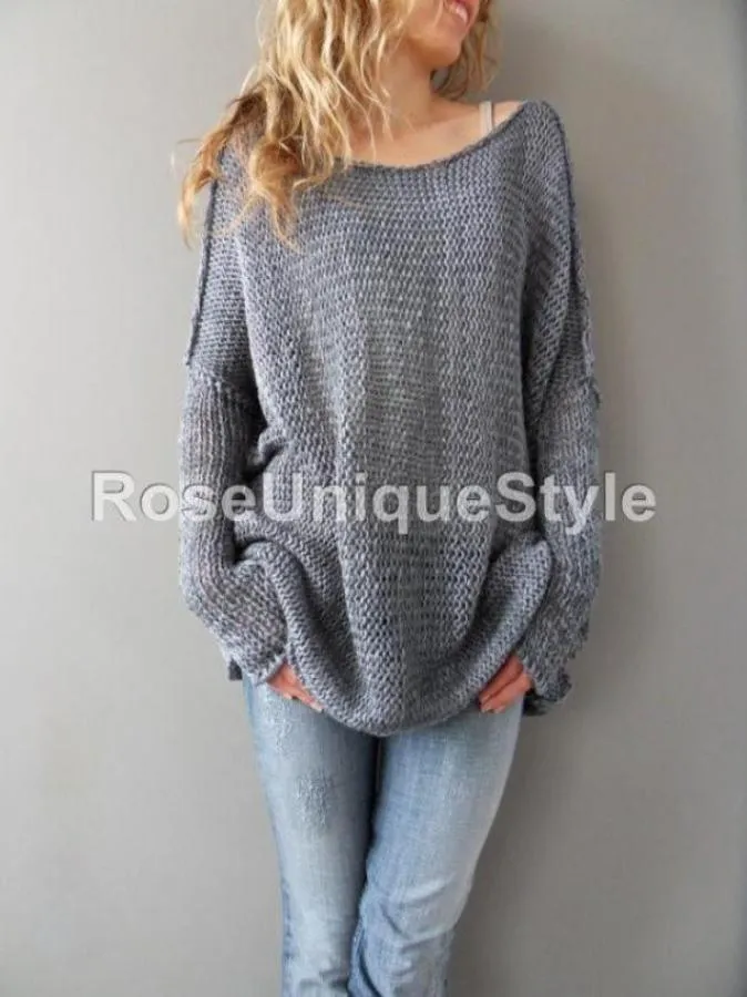 Grey oversized  slouchy tunic.