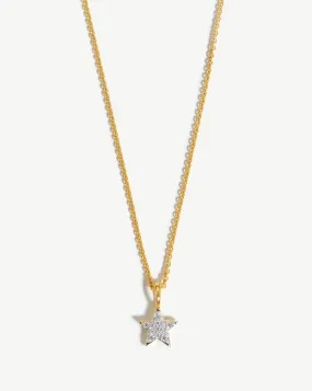 Pave Star Charm Necklace | 18ct Gold Plated Vermeil/Cubic Zirconia